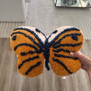 Target Orange and Blue Butterfly Accent Pillow
